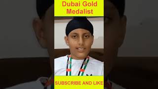 HRA Gurdaspur  9-year-old child won the GOLD MEDAL in the Budokan Karate Championship  in Dubai