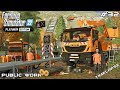 Removing TREES from the AUTOBAHN with IVECO BUCKET | Public Work | Farming Simulator 22 | Episode 32