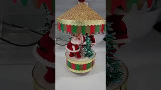 sankyo Vintage Santa rotating music box made in japan