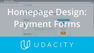 Homepage Design: Payment Forms | UX/UI Design | Product Design | Udacity