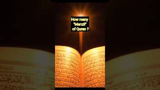 how many Manzil in Quran #islamiccenter