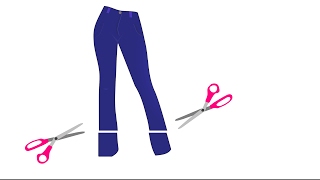 Stretch Jeans Hose in 10 min kürzen, einfach abschneiden. DIY Anleitung