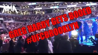 New York Crowd Boos Greg Hardy As He Exits UFC Fight Night Brooklyn