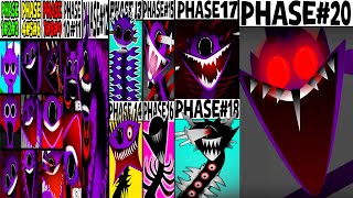 Phase 1 VS Phase 2 VS Phase 3-4 VS Phase 5 VS Phase 6 VS Phase 7-8-20 in Incredibox Sprunki Mix!