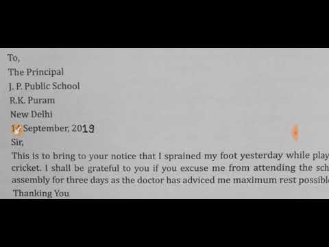 Formal Letter: To The Principal - YouTube