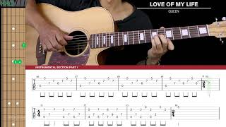 Love Of My Life Guitar Cover Acoustic Fingerpicking - Queen 🎸 |Tabs + Chords|