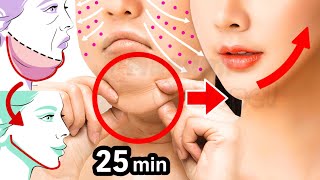 25mins🔥Double Chin Removal Exercise For V-Shaped Face