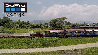 南阿蘇鉄道 トロッコ列車をドローン空撮：GoPro Karma / 熊本県 阿蘇 Aso Geopark