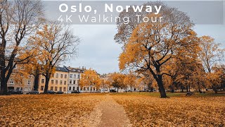 Oslo, Norway Virtual Autumn Walking Tour (4K 2023)