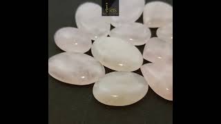 Natural Rose Quartz Cabochon Gemstone, Gemmy Rose Quartz, Pink Quartz Loose gemstone lot.