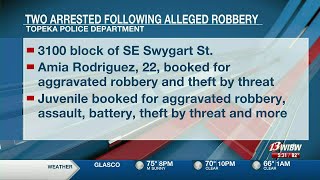 Two arrested, including one juvenile, after alleged robbery