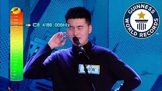 Highest vocal note - male - Guinness World Records