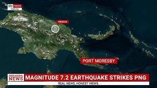 Papua New Guinea struck by magnitude 7.2 earthquake