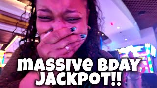 She Did $40 Bets For Her 40th Bday and Hit A MASSIVE Jackpot!!