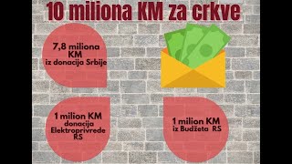 Vlada RS: 10 miliona za crkve