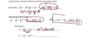 4-2 Multiplying Polynomials
