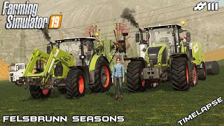 Baling bales w/ MrsTheCamPeR | Animals on Felsbrunn Seasons | Farming Simulator 19 | Episode 111