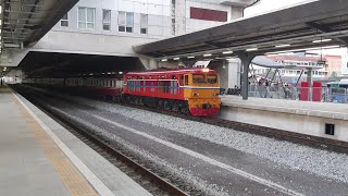 Rapid train 136 at Rangsit Alsthom 4132 รถเร็ว 136 อุบลราชธานี-กรุงเทพ จอดรังสิต