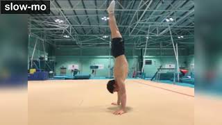 MAG 2022 Artistic gymnastics elements [A] (slow-mo) Rock to handstand tutorial