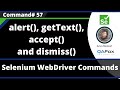 alert(), getText(), accept() and dismiss() commands - Selenium WebDriver