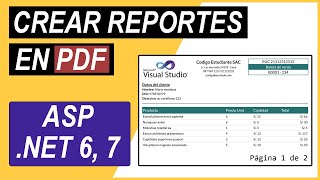 Como crear reportes PDF en C# | ASP.NET CORE 7 ✅