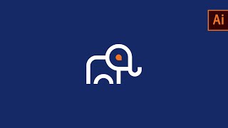 How to minimal logo design (Elephant) | Adobe illustrator cc 2020