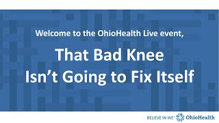 That Bad Knee Isnt Going To Fix Itself