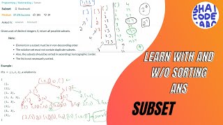 10.1 Subset (Backtracking)-Interviewbit #backtracking#interview#recursion