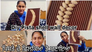 ਪਿਸਤੇ ਦੇ ਛਿਲਕਿਆ ਤੋ ਬਣਾਇਆ wall decor || Diy pista shell wall decor // village Lifestyle happy lifest