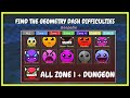 ALL Find the Geometry Dash DIFFICULTIES ZONE 1 [ UPDATED  Roblox ]