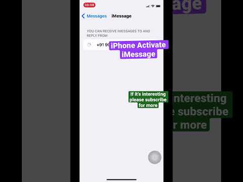 IMessage Activation In The IPhone - YouTube