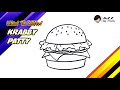 How to draw Krabby Patty step by step