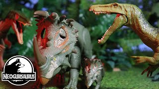 The Sinoceratops family and the mean baryonyx!