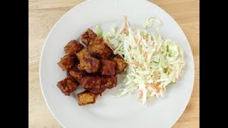 Vegan Barbeque Tempeh with Coleslaw