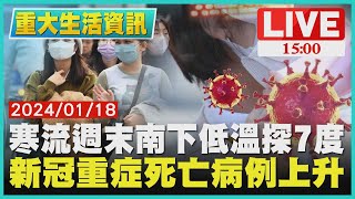 寒流週末南下 低溫探7度 新冠重症死亡病例上升 LIVE｜1500 重大生活資訊｜TVBS新聞 健康2.0 @tvbshealth20