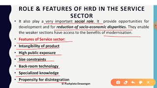 HRD in Service Industries