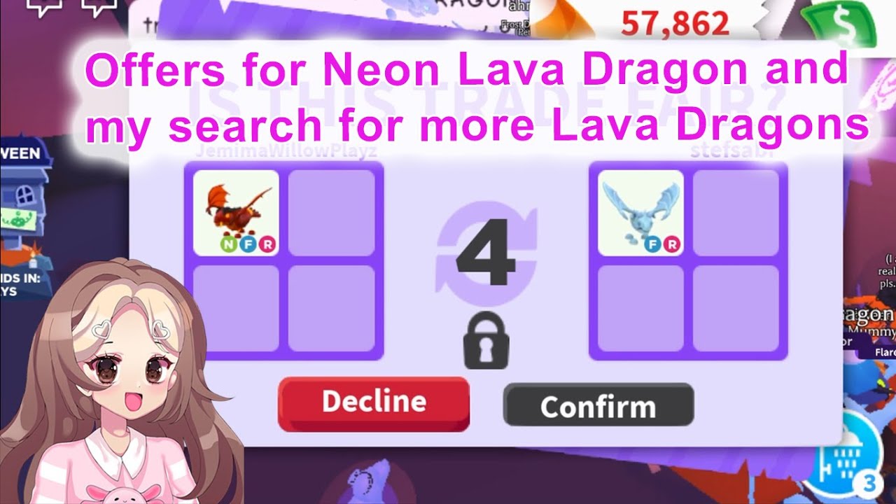 Offers for Neon Lava Dragon during my search for more Lava to make Mega lava dragon in Adopt Me