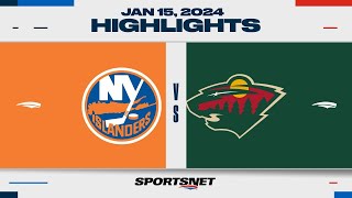 NHL Highlights | Islanders vs. Wild - January 15, 2024
