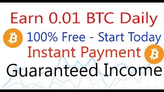 How To Earn 0 01 Btc Free Every 24 Hours Earn 10 Daily Cashout - 