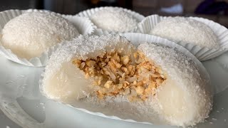 Peanut Coconut Mochi (Luo Mai Chi 糯米糍)! - Easy, Gluten Free Chinese Desserts at