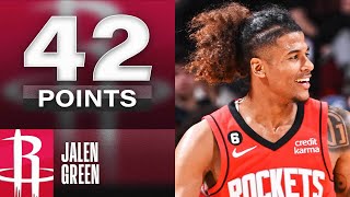 Jalen Green DROPS Career-High 42 Points 👀 | January 23, 2023