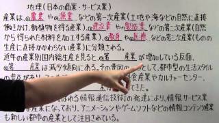 【社会】　　地理－４９　　日本の商業・サービス業