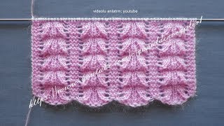 How to Knit Reverse Tulips / Lace Knitting Pattern #109