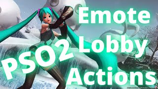 PSO2 107: Thank 2 Emote Lobby Action