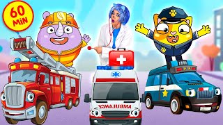 Fire Truck, Ambulance, Police Car Song 🚨 Kids Songs | Nursery Rhymes By Muffin Socks