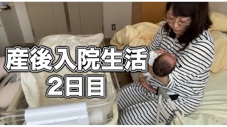 【産後入院２日目】産後の情緒不安定｜涙がとまらない｜母子別室｜面会禁止【Vlog】