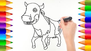 Cómo dibujar a La Vaca Lola de la Granja de Zenón | Dibujos para niños