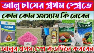 আলুর প্রথম স্প্রে কখন  এবং কি ব্যবহার করবেন//alur prothom spray//alur fast spray//potato fast spray