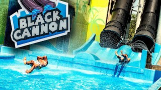 Water Slide Jump! Black Cannon at Aqualuna Water Park