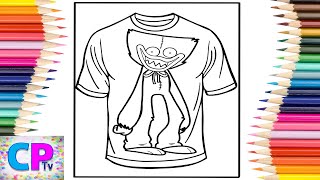 Huggy Wuggy T-Shirt Coloring Pages/Poppy Playtime/Unknown Brain/Inspiration/feat.Aviella/NCS Release